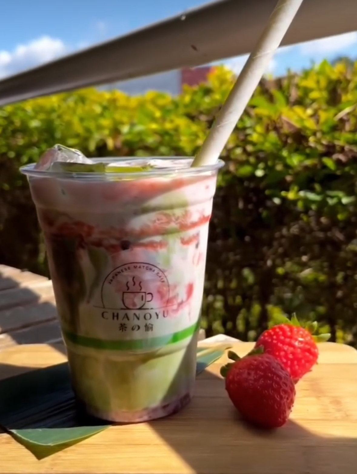 Iced Strawberry Matcha Latte